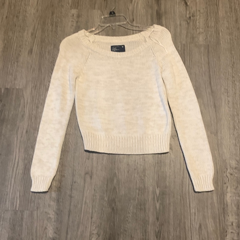 American Eagle Outfitters Cream Sweater Size S